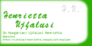 henrietta ujfalusi business card